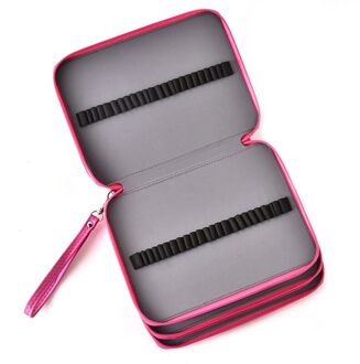 Pu Lederen School Etui 184 Gaten Grote Capaciteit Gekleurde Potlood Tas Doos Multi-Functionele Pencilcase Voor Kunst Levert OSS15875RH