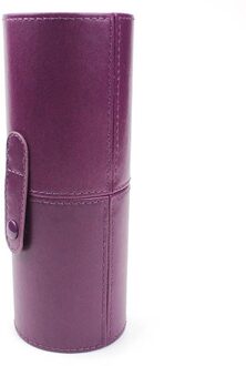 Pu Lederen Travel Make-Up Kwasten Penhouder Opslag Lege Houder Cosmetische Borstel Tas Borstels Organizer Make Up Gereedschap paars