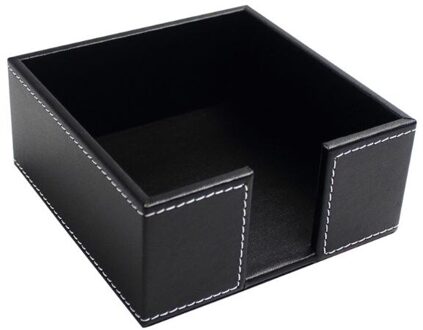 Pu Lederen Vierkante Cocktail Servet Houder Tissue Doos Papier Serviette Dispenser Bar Caddy Voor Eettafel Hotel Kantoor Home Decor zwart