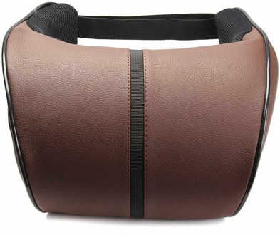 Pu Leer Auto Autostoel Nekkussen Memory Foam Neksteun Hoofdsteun Kussen Auto Nekkussen Auto Interieur Accessoires Bruin