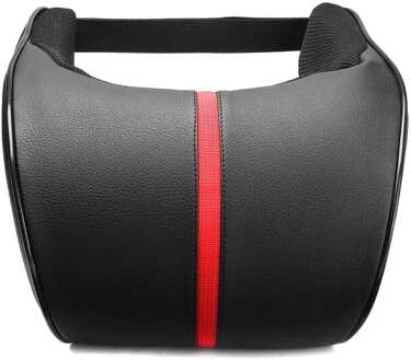 Pu Leer Auto Autostoel Nekkussen Memory Foam Neksteun Hoofdsteun Kussen Auto Nekkussen Auto Interieur Accessoires Rood