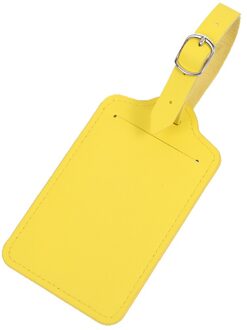 Pu Leer Bagagelabel Reizen Accessoires Effen Kleur Koffer Tas Accessoires Naam Id Adres Huwelijksuitnodiging Label LT28A geel