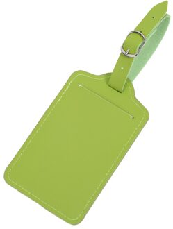 Pu Leer Bagagelabel Reizen Accessoires Effen Kleur Koffer Tas Accessoires Naam Id Adres Huwelijksuitnodiging Label LT28A groen