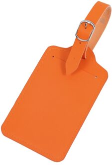 Pu Leer Bagagelabel Reizen Accessoires Effen Kleur Koffer Tas Accessoires Naam Id Adres Huwelijksuitnodiging Label LT28A oranje