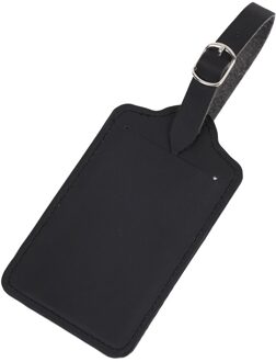 Pu Leer Bagagelabel Reizen Accessoires Effen Kleur Koffer Tas Accessoires Naam Id Adres Huwelijksuitnodiging Label LT28A zwart