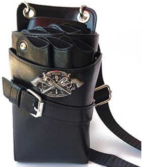 PU Leer Kappers Pouch Schaar Zak Waterdichte Kapper Haar Schaar Zak Taille Schouder Riem Kapper Pouch grijs