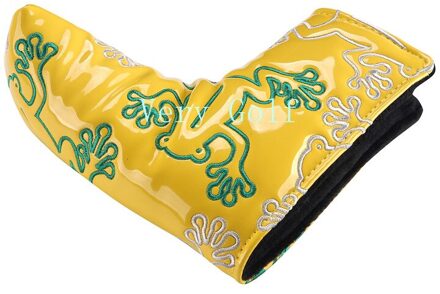 PU Leer Kikker Putter Headcover Blade Golf Headcover 7 Kleuren Beschikbaar geel