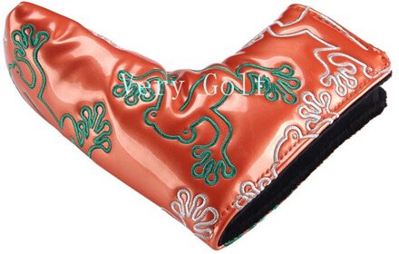 PU Leer Kikker Putter Headcover Blade Golf Headcover 7 Kleuren Beschikbaar oranje