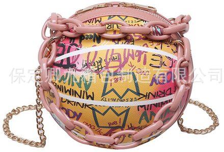 Pu Leer Mode Schoudertassen Handtas Voor Vrouwen Basketbal Purse Meisjes Shopper Vrouwelijke Casual Totes huangse