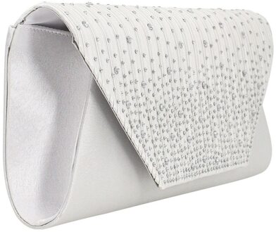 Pu Leer Vrouwen Schoudertas Vrouwelijke Portemonnee Diamanten Handtassen Meisje Mini Crossbody Tas Vintage Kleine Mini Flap Bolsos wit