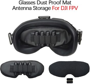 Pu Stofdicht Lens Protector Voor Dji Fpv Bril Antenne Opslag Cover Geheugenkaart Slot Houder Voor Dji Fpv Vr Bril accessoires
