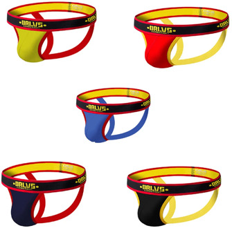 PU008/H388 Men Briefs Cotton Gay Thongs Underwear Men Exposed Buttocks Underwear Briefs Soft Comfortable Jockstrap Thong Tanga