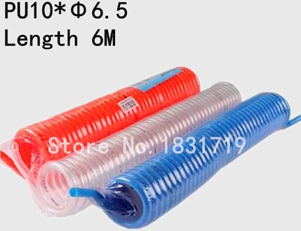 PU10 * 6.5 lente tube tubing OD 10 X tubing OD 6.5 Spiraal luchtslang PU10X6.5 Telescopische PU1065 Lengte 6 m Rood