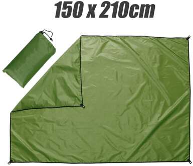 PU3000 vochtbestendige Mat/Tent Strand Zon Onderdak Tarp Waterdichte Tent Schaduw Ultralight UV Tuin Luifel Luifel Zonnescherm outdoor 1.5x2.1m leger groen