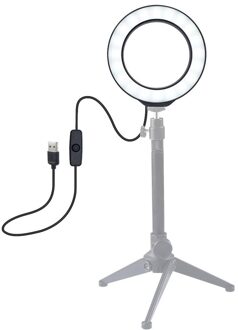 Pu421B 4.7 Inch 12Cm Usb Wit Licht Led Ring Vlogging Fotografie Video Lichten Zwart Led Licht Invullen