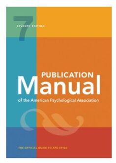 Publication Manual of the American Psychological Association