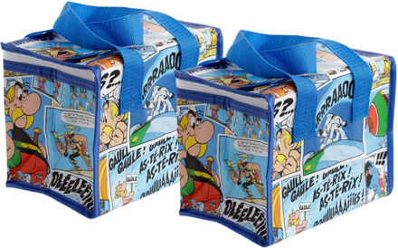 Puckator 2x Stuks Kleine lunch koeltas Asterix print 20 x 13 x 16 - 4,4 liter - Koeltas Multikleur