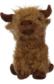 Puckator Deurstopper Highland Koe - 1.2 kg - bruin - knuffeldier - H24 cm - deurstop