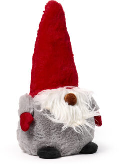 Puckator Deurstopper Kabouter - 1.2 kg - rood/wit - knuffeldier - H32 cm - deurstop