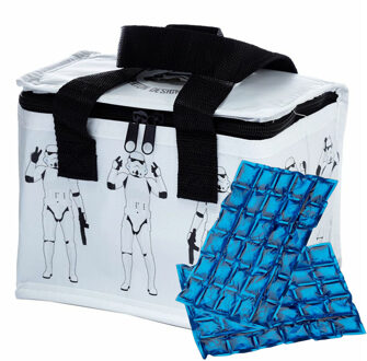 Puckator Kleine lunch koeltas met 2x flexibel koelelement - Stormtrooper print - 4,4 liter