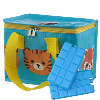 Puckator Kleine lunch koeltas met 2x koelelement - Adoramals print - 4,7 liter - Koeltas Multikleur