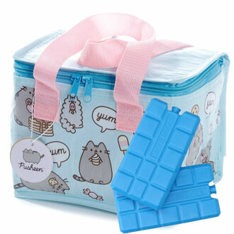 Puckator Kleine lunch koeltas met 2x koelelement - Pusheen de kat - 4,4 liter - Koeltas Multikleur