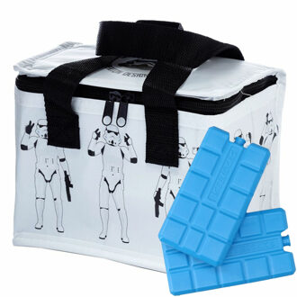 Puckator Kleine lunch koeltas met 2x koelelement - Stormtrooper print - 4,4 liter