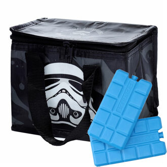 Puckator Kleine lunch koeltas met 2x koelelement - Stormtrooper print - 4,4 liter