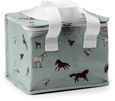 Puckator Kleine lunch koeltas - Paarden Kingdom print - 20 x 15 x 14 cm - 4,7 liter