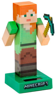 Puckator Solar bewegend figuur - Minecraft Alex - groen - kunststof - 12 cm - cadeau