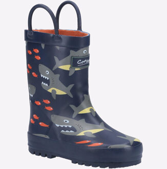 Puddle Rubberen Haai Regenlaarzen Navy - EU 27 / UK 9