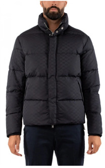 Puffer jack met donsvulling en logoprint Donkerblauw - 48