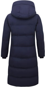 Puffer jacket lang getailleerd Blauw - XS