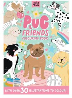 Pug And Friends Coloring Book - Creative Mile