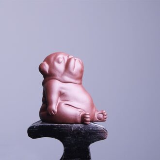 Pug Yixing Paars Zand Handgemaakte Thee Ornamenten Decoratie Boutique Thee-Gedrenkt Thee Huisdier Puppy Dier-Vormige Thee Accessoires