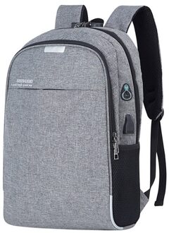 Puimentiua Rugzak Laptop Rugzak Usb Opladen Backbag Reizen Daypacks Mannelijke School Vacature Rugzak Diefstal Mochila Boekentas grijs