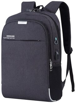Puimentiua Rugzak Laptop Rugzak Usb Opladen Backbag Reizen Daypacks Mannelijke School Vacature Rugzak Diefstal Mochila Boekentas zwart