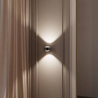 Puk! 120 Wall LED spot lenzen helder bruin/chroom donkerbruin, chroom