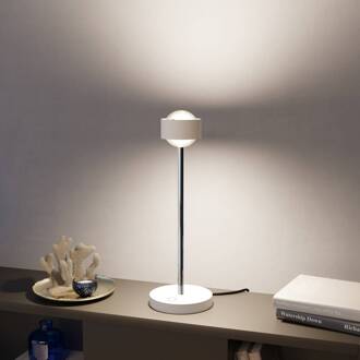 Puk! 80 Eye Table LED lenzen mat, wit mat/chroom mat wit, chroom