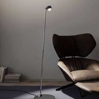 Puk! 80 Floor LED lenzen helder/mat antraciet mat antraciet, chroom