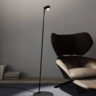 Puk! 80 Floor LED lenzen helder/mat, mat zwart