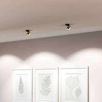 Puk! 80 Move LED spot lens mat messing/zwart messing geborsteld, mat zwart