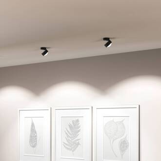 Puk! 80 Move LED spot lens mat zwart/chroom mat zwart, chroom