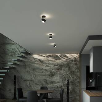 Puk! 80 Turn Up/downlight lens mat zwart/chroom mat zwart, chroom