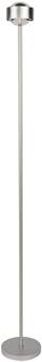 Puk Eye vloerlamp, mat chroom alu / grijs / zink