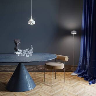 Puk Maxx Eye Floor LED-lens mat, wit mat/chroom wit mat, chroom, mat