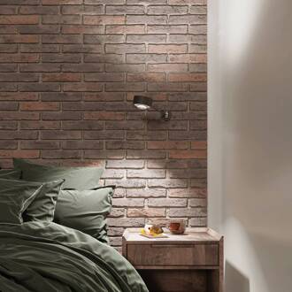 Puk Maxx Hotel G9, 30cm, heldere glazen, mat zwart matzwart, chroom, transparant