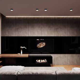 Puk Maxx One 2 LED spot, heldere lens, mat zwart matzwart, chroom, transparant