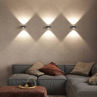 Puk Maxx Wall, LED, heldere lenzen, antraciet mat antraciet mat, helder