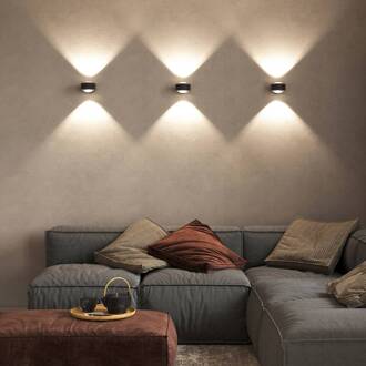 Puk Maxx Wall, LED, heldere lenzen, mat zwart matzwart, transparant